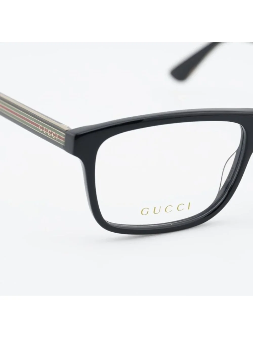 Gucci GG0384O 001 Eyeglasses Black 55mm Rectangle Frame